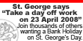 St. George Unofficial Bank Holiday