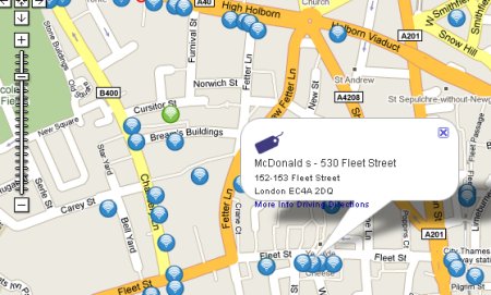 jiWire WiFi Hotspots Map