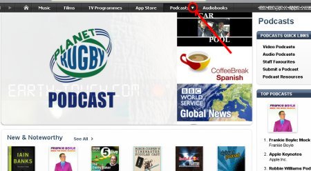 iTunes 9 Podcast screen