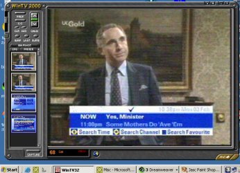 Screenshot of TV on a PC